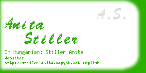 anita stiller business card